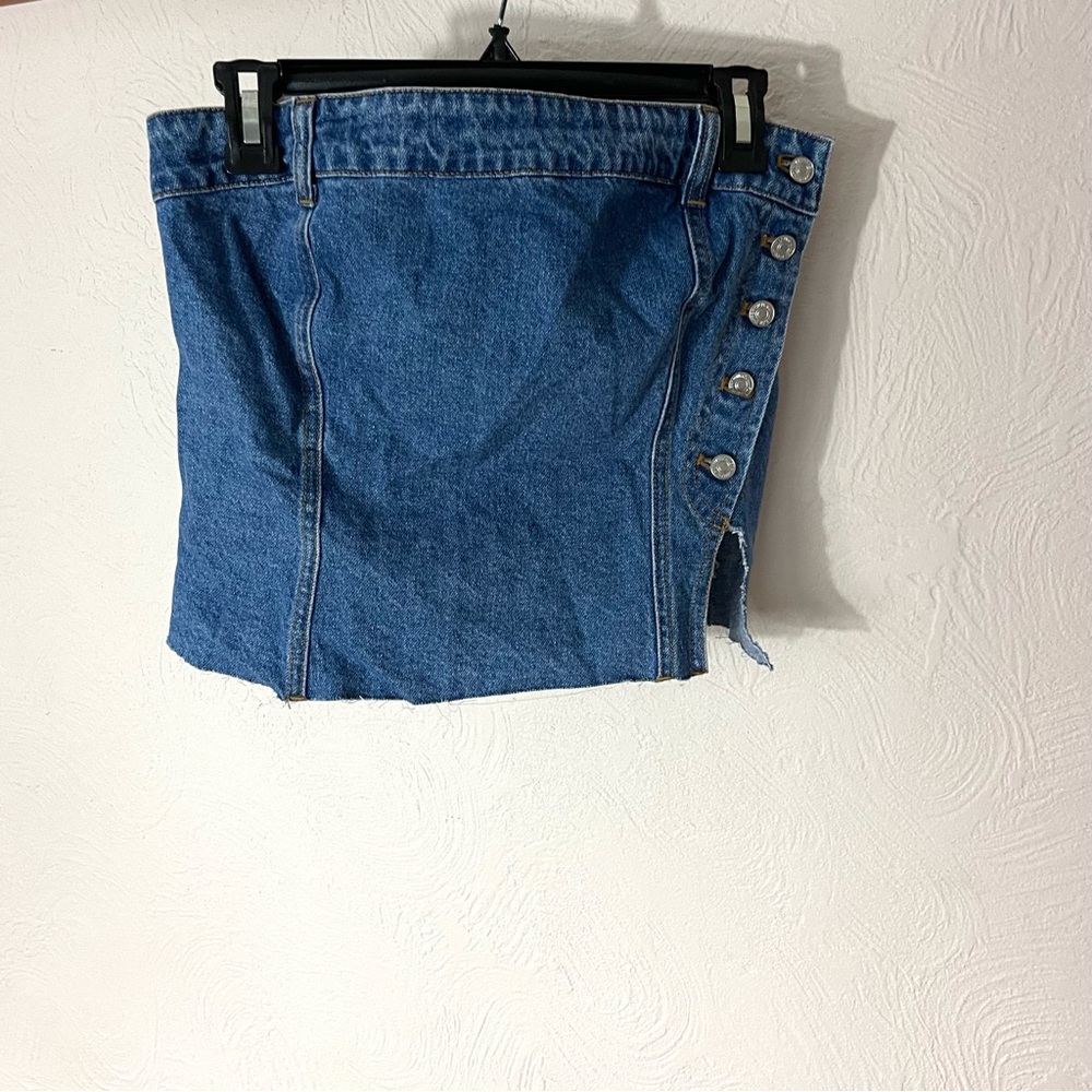Forever 21 Blue Denim Tube Top